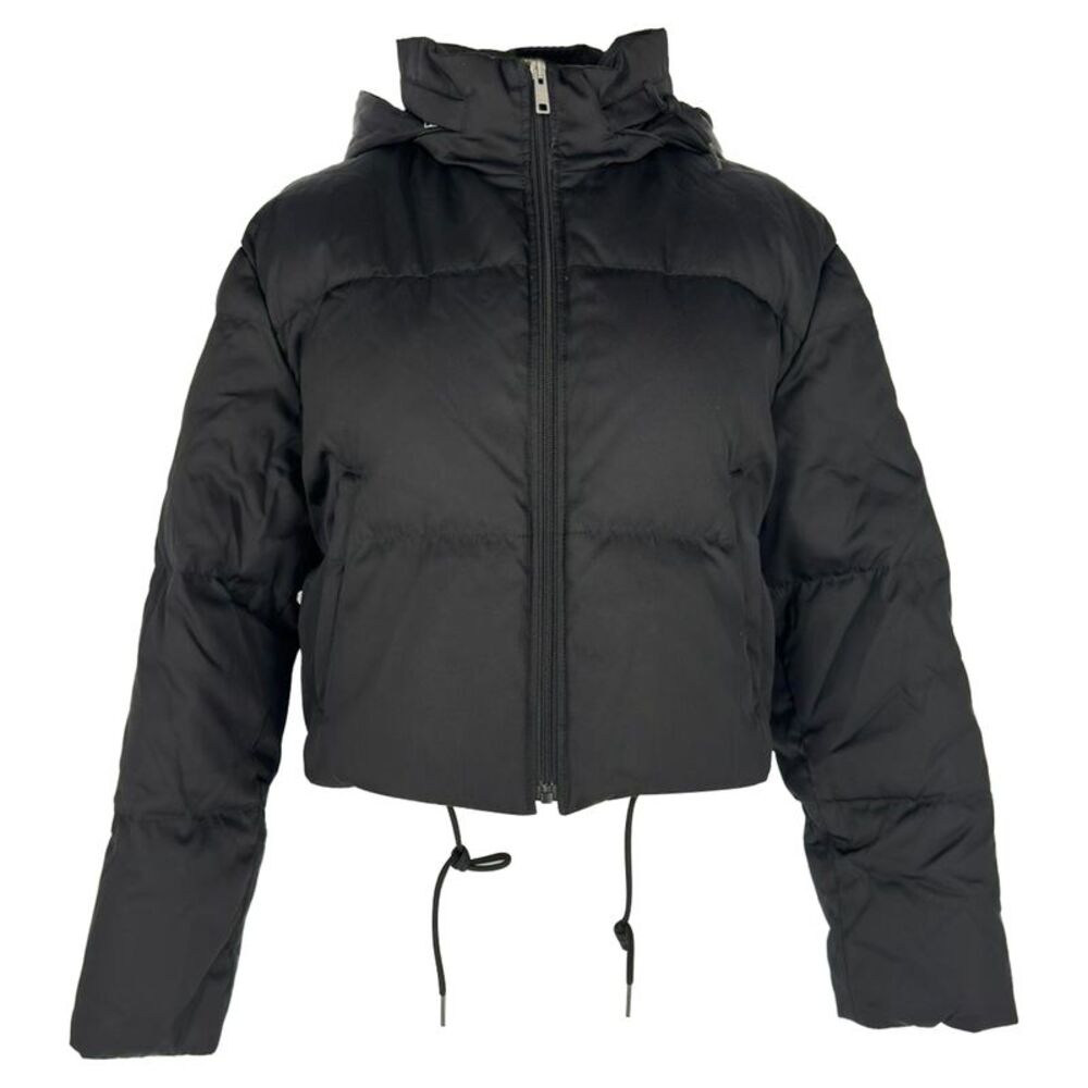 Prada Re-Nylon Cropped Down Jacket in Black Polyamide